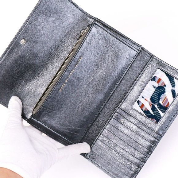 NWT Marc By Marc Jacobs LIMITED EDTION Jewel Wallet Metallic Graphite - Picture 7 of 8
